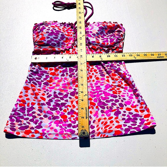 Hula Honey Women’s Swimsuit Bathing Suit Bikini Tankini Top Bright Animal Print - Picture 5 of 8